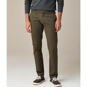 J.Crew 484 Slim-fit Stretch Chino Pants Mens 34x26 Catskill Green Twill Zip Fly